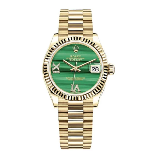 Rolex Datejust Gold Green Dial Replica