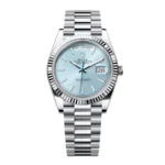 Rolex Day Date Ice Blue Grooved Replica