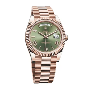 Rolex-Day-Date-Rose-Gold-Green-Roman-Dial-Replica.webp