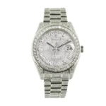 Rolex Datejust Baguette II White Gold Iced Out Diamond Dial 116300 Replica